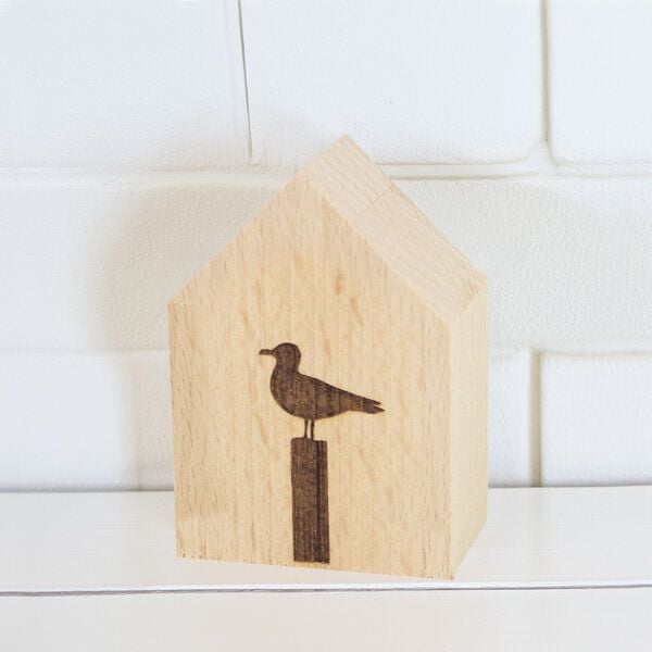 Bow & Hummingbird Kleines Deko-Holzhäuschen Möwe von Bow & Hummingbird