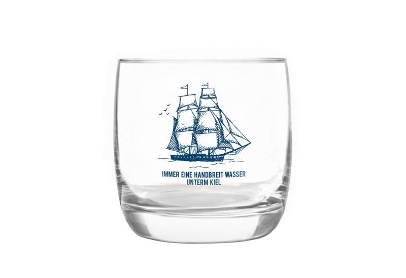 Bow & Hummingbird Whiskyglas Kristallglas "Wasser unterm Kiel" made in EU, Kristallglas von Bow & Hummingbird