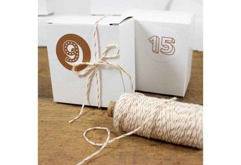 Bow & Hummingbird befüllbarer Adventskalender Adventskalender Set mit Boxen "Kupfer", DIY von Bow & Hummingbird