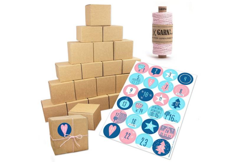 Bow & Hummingbird befüllbarer Adventskalender Adventskalender Set mit Boxen "Winter Wonder" von Bow & Hummingbird