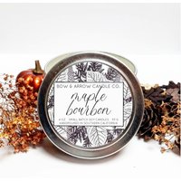 100 G Natürliche Sojakerze Ahorn Bourbon Duft | Blechkerze Herbstduft Herbstkerze Maskuliner von BowAndArrowCandleCo
