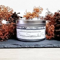 20 G Natürliche Sojakerze Braun Zucker & Feige Duft | Blechkerze Herbstkerze Sojakerze| Geschenk von BowAndArrowCandleCo