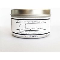 20 G Natürliche Sojakerze Jasmin Duft | Blechkerze Kerze Sojakerzen Floral von BowAndArrowCandleCo
