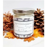 7 G Natürliche Sojakerze Braun Zucker & Feige Duft | Glaskerze Herbstduft Herbstkerze Braune Geschenkidee von BowAndArrowCandleCo