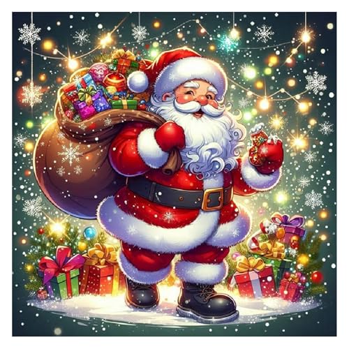 Bowetile Diamond Painting Weihnachtsmann Erwachsene, Weihnachten Weihnachtsmann Diamant Painting Bilder für Erwachsene Anfänger, 5D DIY Diamond Art Craft für Home Wand Decor 30x30cm Bowetile Diamond Painting Weihnachtsmann Erwachsene, Weihnachten Weihnachtsmann Diamant Painting Bilder für Erwachsene Anfänger, 5D DIY Diamond Art Craft für Home Wand Decor 30x30cm von Bowetile