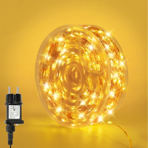 Bowfar Lichterkette Kupferdraht 10M 100LED Warmweiß Lichterkette Innen mit Stecker und Memory Funktion, IP65 Wasserdicht Lichterkette Draht Strombetrieben für Außen Weihnachten Hochzeit Garten Party Bowfar Lichterkette Kupferdraht 10M 100LED Warmweiß Lichterkette Innen mit Stecker und Memory Funktion, IP65 Wasserdicht Lichterkette Draht Strombetrieben für Außen Weihnachten Hochzeit Garten Party von Bowfar