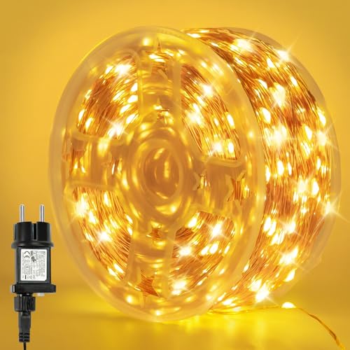 Bowfar Lichterkette aus Kupferdraht 200M 2000LED Warmweiß Lichterkette Innen mit Stecker und Memory-Funktion, Wasserdicht Lichterkette Draht Strombetrieben für Außen Weihnachten Hochzeit Garten Party Bowfar Lichterkette aus Kupferdraht 200M 2000LED Warmweiß Lichterkette Innen mit Stecker und Memory-Funktion, Wasserdicht Lichterkette Draht Strombetrieben für Außen Weihnachten Hochzeit Garten Party von Bowfar
