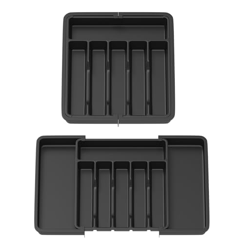 Bowose Besteckkasten 33/57 x 38 x 5cm Erweiterbarer Utensilien- und Besteckhalter mit 6 bis 8 Fächern für Löffel, Gabeln, Messer, platzsparender Besteckkasten für Haus, Büro, Werkstatt Bowose Besteckkasten 33/57 x 38 x 5cm Erweiterbarer Utensilien- und Besteckhalter mit 6 bis 8 Fächern für Löffel, Gabeln, Messer, platzsparender Besteckkasten für Haus, Büro, Werkstatt von Bowose