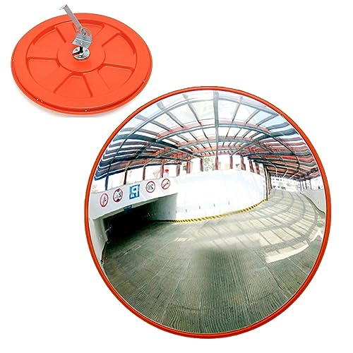 Konvexspiegel Sicherheitsspiegel 45cm, Wasserdichter Verkehrsspiegel für Einfahrt, Garage, Parkplätze, 130 Grad Weitwinkel sichtbar, Beobachtungsspiegel Wandmontage Einfach zu installieren von Bowose