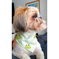 Hunde-Bandana. Frosch-Design. 2 Größen von BowsByBellaDesigns