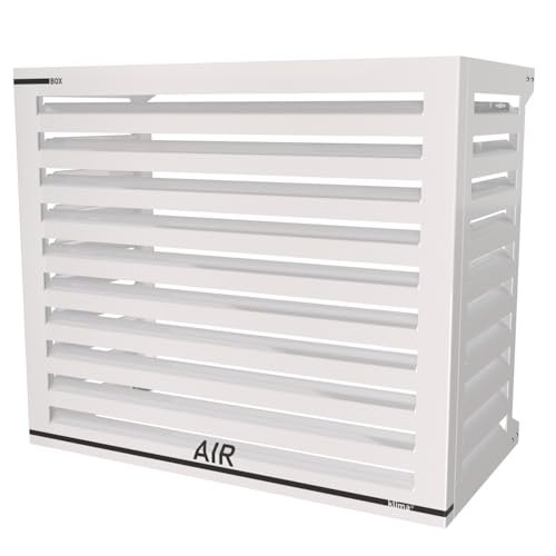Box Air Klima Cover Clima Blade M Bianco – Abdeckung für Klimaanlage aus Aluminium‑Verbund, verstellbare INOX‑Halterungen, Wandmontage, Schutz für Außengerät von Box Air Klima