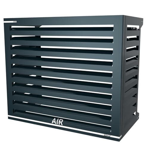 Box Air Klima Cover Clima Blade S Antracite – Abdeckung für Klimaanlage aus Aluminium‑Verbund, verstellbare INOX‑Halterungen, Wandmontage, 90×70×49 cm (Tiefe 49–55) – Schutz für Außengerät von Box Air Klima
