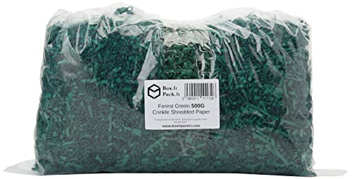 Box.it.pack.it Geschreddertes Crinkle-Zick-Zack-Kraftpapier, Waldgrün, 500 g Box.it.pack.it Geschreddertes Crinkle-Zick-Zack-Kraftpapier, Waldgrün, 500 g von Box.it.pack.it
