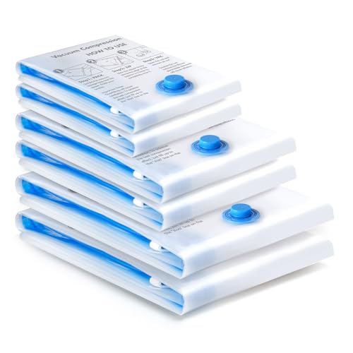 BoxLegend Vakuumbeutel Vakuum Aufbewahrungsbeutel 6 Stück 2XL+2L+2S Vakuum Kleiderbeutel für Wolldecken Bettdecken Bettwäsche Kissen von BoxLegend