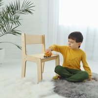 Babystuhl Aus Holz Mit Namen Personalisierter Kinderstuhl Montessori Möbelstuhl von BoxWoodStore