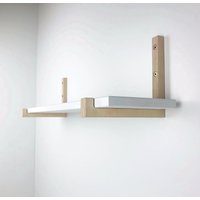 Wandhalterung Aus Holz Mit Lippe | Wall Floating Shelf Hardware | 2Er-Set von BoxWoodStore