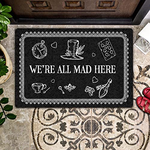 Boxbit fußmatte innen außen fussmatte Bedruckte Fußmatte „We're All Mad Here“. deko Wohnzimmer Zimmer deko von Boxbit