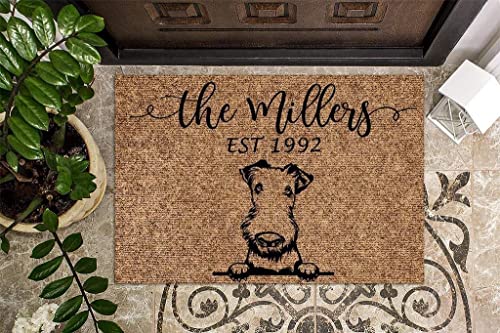 Boxbit fußmatte innen außen fussmatte Geschenk für Hundeliebhaber Airedale Terrier Design Fußmatte deko Wohnzimmer Zimmer deko von Boxbit