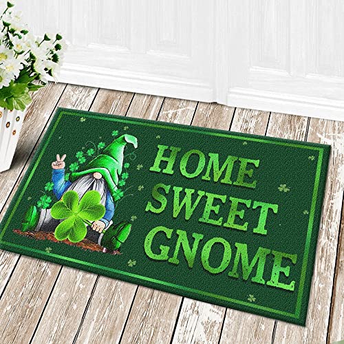 Boxbit fußmatte innen außen fussmatte Home Sweet GNOME Happy St. Patrick's Day Fußmatte deko Wohnzimmer Zimmer deko von Boxbit