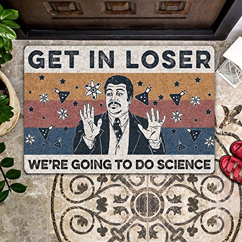 Boxbit fußmatte innen außen fussmatte Retro Art Get in Loser We're Going to Do Science Fußmatte deko Wohnzimmer Zimmer deko von Boxbit