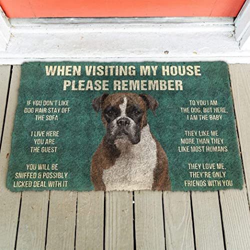 fußmatte innen außen fussmatte Fußmatte Grumpy Boxer Dog beim Besuch meines Hauses deko Wohnzimmer Zimmer deko von Boxbit