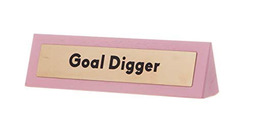 Boxer Gifts Goal Bagger Schreibtisch-Schild aus Holz, Pink, Rose, Einheitsgröße von Boxer Gifts