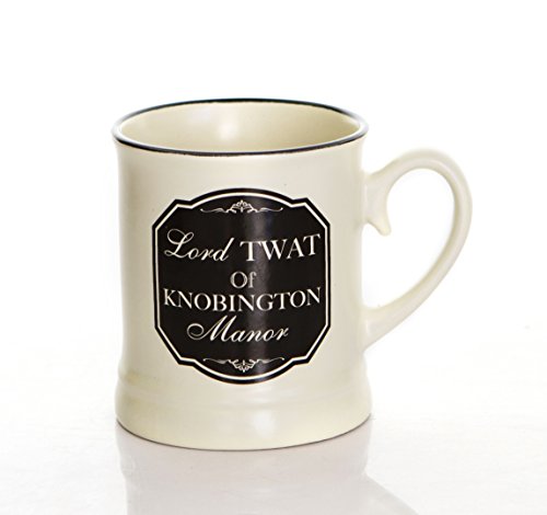 Boxer Gifts ‘Lord Twat of Knobington Manor’ Funny Mug For Him | Funny Couples Mugs | Rude Offensive Secret Santa Gift | Birthday, Christmas, Secret Santa Gift for Husband, Dad, Brother | Cream von Boxer Gifts