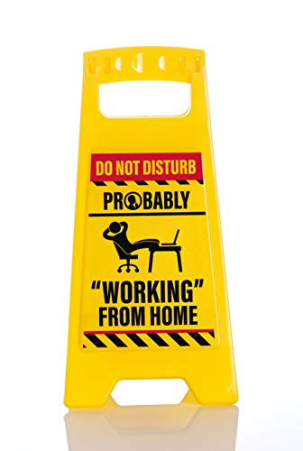 Boxer Gifts Warnschild mit Aufschrift Do Not Disturb Probably Working from Home, WFH Virtual Meeting Desk Accessory | Keep Kids Away | lustiges Geschenk für einen faulen Kollegen., von Boxer Gifts