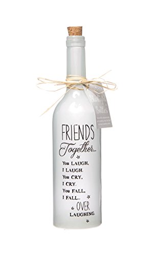 Starlight Bottles Friends Together, Glas, Weiß, 6.70 x 6.70 x 29.50 cm von Boxer Gifts