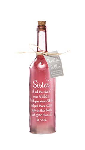 Boxer SB1101 Schwester Sterne licht Flasche, Glas, Pink von Boxer Gifts