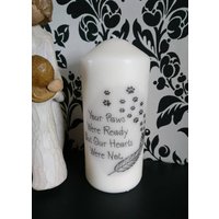 Your Paws Were Bereit, Haustier Gedenkstätte Stumpenkerze - Verlust Hund Katze Kaninchen Etc. Kerzen. Spende An Örtliche Hunderettung / von BoxerliciousK9Gifts