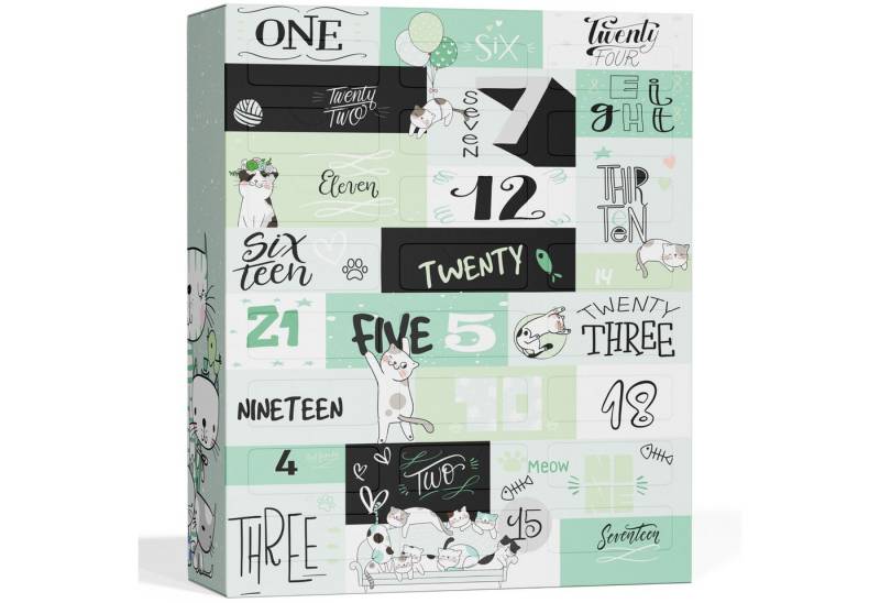 Boxiland Adventskalender 2025 für Katzen Premium Katzensnack in stilvoller Geschenkbox Geschenk von Boxiland
