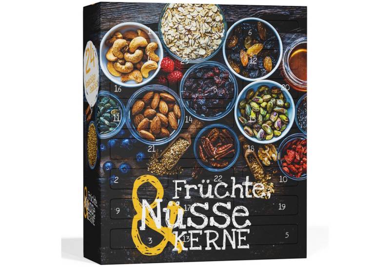 Boxiland Adventskalender Früchte, Nüsse, Kerne Bio 2025 MIT 24 GESUNDEN SNACKS Trockenfrüchte von Boxiland