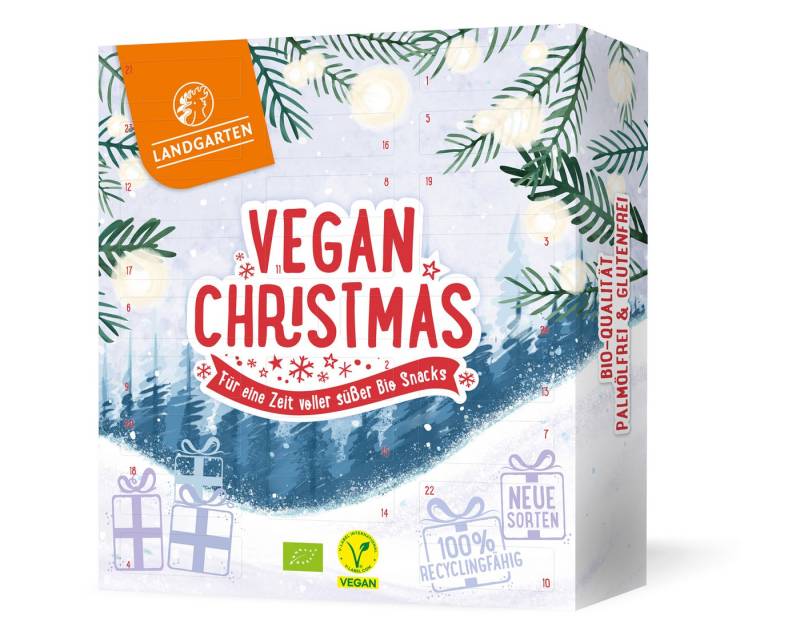 Boxiland Adventskalender Bio Vegan Christmas 2025 – Vegane Nüsse,Saaten & Früchte in Zartbitter von Boxiland