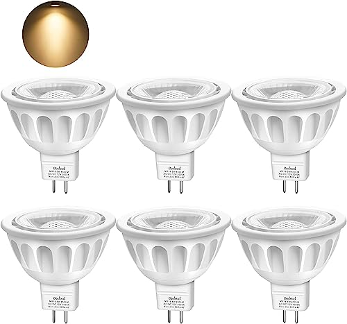 Boxlood LED GU 5.3 MR16 LED Warmweiß 12V 5W ersetzt 50W Halogenlampe 450LM 3000K Nicht Dimmbar, 40° Abstrahlwinkel Longlife LED-Strahler Spots, 6er Pack von Boxlood