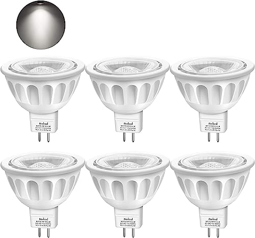 Boxlood LED MR16 12V GU5.3, 500LM, 5W Ersatz für 50W Halogenlampen, 6000K Kaltweiß, 40 ° Ausstrahlungswinkel, Nicht Dimmbar Longlife LED-Reflektorlampe, 6er Pack von Boxlood