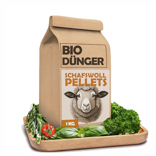 Schafwollpellets - Bio Dünger aus Schafwolle - Universaldünger und Langzeitdünger für Erdbeer Dünger und Bio Tomatendünger - Organischer Gemüsedünger - Schafwolldünger aus Wollpellets - 1 KG Schafwollpellets - Bio Dünger aus Schafwolle - Universaldünger und Langzeitdünger für Erdbeer Dünger und Bio Tomatendünger - Organischer Gemüsedünger - Schafwolldünger aus Wollpellets - 1 KG von Boxolutions