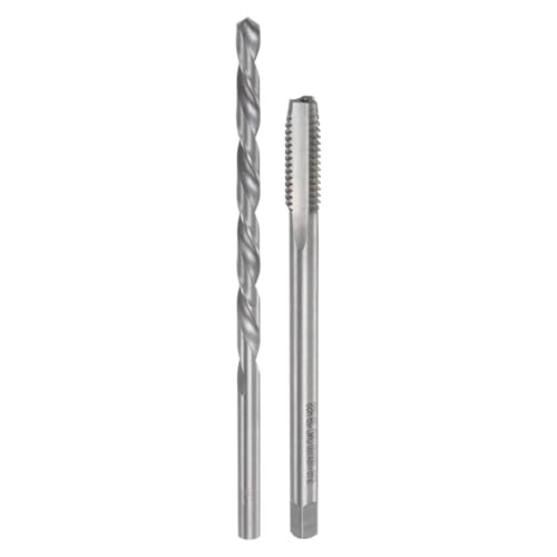 Boxonly Gewindeschneider- und Bit-Sets, 5/16–18 UNC H2, gerader Nut, Maschinengewindebohrer, extra lang, 6,5 mm Hochgeschwindigkeitsstahl (HSS) Spiralbohrer von Boxonly