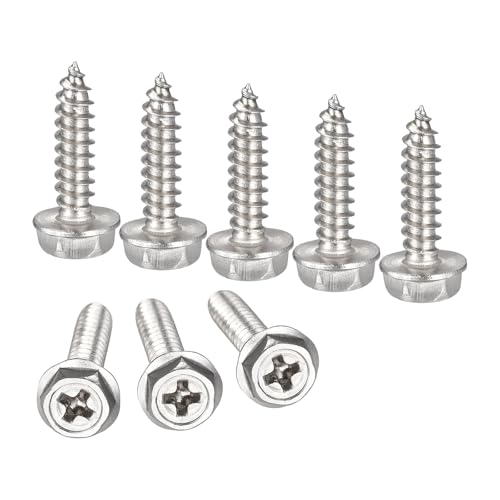 Boxonly Kreuzschlitz-Sechskant-Unterlegscheiben, selbstschneidende Schrauben, M3 x 12 mm, 304 Edelstahl, Sechskant-Flansch, Blechschraube, 25 Stück Boxonly Kreuzschlitz-Sechskant-Unterlegscheiben, selbstschneidende Schrauben, M3 x 12 mm, 304 Edelstahl, Sechskant-Flansch, Blechschraube, 25 Stück von Boxonly