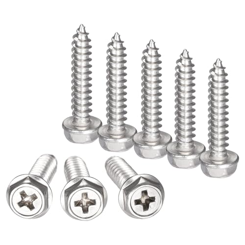 Boxonly Kreuzschlitz-Sechskant-Unterlegscheiben, selbstschneidende Schrauben, M5 x 25 mm, 304 Edelstahl, Sechskant-Flansch, Blechschraube, 10 Stück Boxonly Kreuzschlitz-Sechskant-Unterlegscheiben, selbstschneidende Schrauben, M5 x 25 mm, 304 Edelstahl, Sechskant-Flansch, Blechschraube, 10 Stück von Boxonly