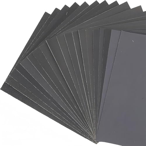 Boxonly Schleifpapier mit Körnung 800, 22,9 x 27,9 cm, wasserfest, 10 Stück, nasses und trockenes schwarzes Siliziumkarbid-Papier für Holz, Metall, Möbel, Automobil-Polieren Boxonly Schleifpapier mit Körnung 800, 22,9 x 27,9 cm, wasserfest, 10 Stück, nasses und trockenes schwarzes Siliziumkarbid-Papier für Holz, Metall, Möbel, Automobil-Polieren von Boxonly