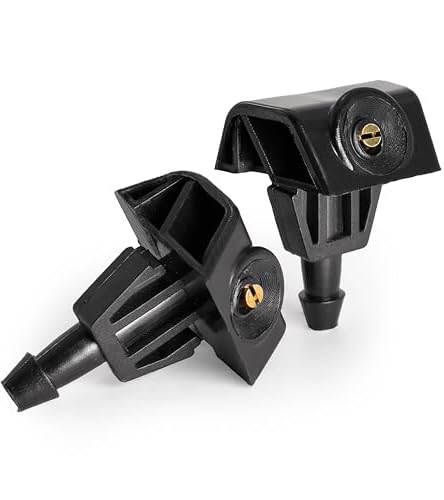 Boxonly Verstellbare Scheibenwischerdüsen, kompatibel mit Nissan Rogue 2008–2021, Murano 2007–2016, Leaf 2010–2024, Juke, Note, Sylphy, ersetzt 289314BA0A 289323JA0A, 2er-Pack Sprühstrahl-Set von Boxonly
