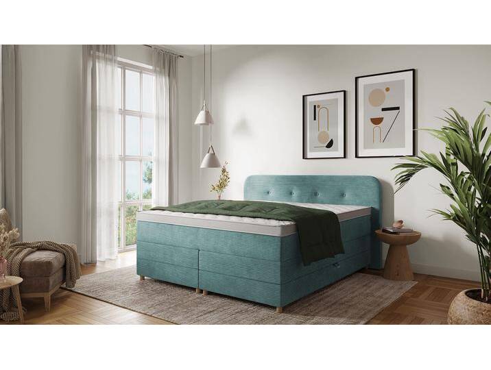 Boxspringbett Jim mit Bettkasten 200x200, alle Größen von Boxspring Welt