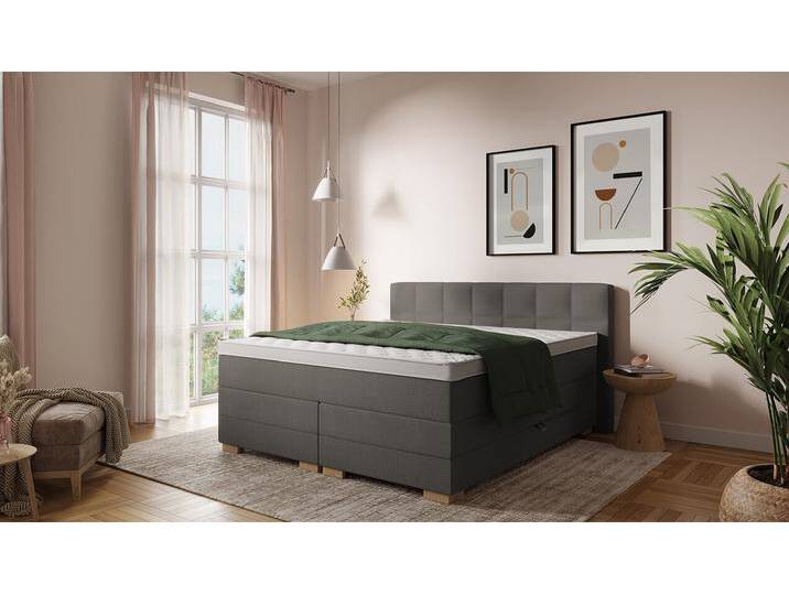 Boxspringbett Jim mit Bettkasten 200x200, alle Größen Boxspringbett Jim mit Bettkasten 200x200, alle Größen von Boxspring Welt