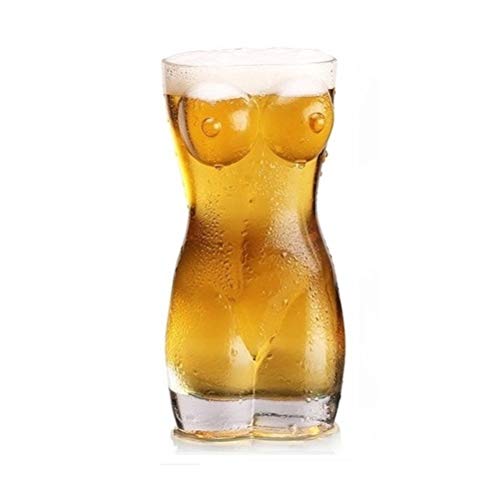 Bierglas, sexy Damen-Whiskeygläser, Ganzkörperform, Schnapsgläser, Damen und Mann, Körperform, Glasbecher für Wodka, Whiskey, Bier (A) von Boxwizard