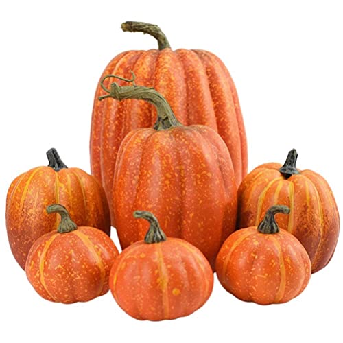 Boxwizard 7 STÜCKE Herbst Deko Dekoration Draußen Fälschung Künstlich Gemüse Halloween Christmas Simulation Kürbismodell Künstliche Kreative Heimtischdekoration Herbstdeko von Boxwizard