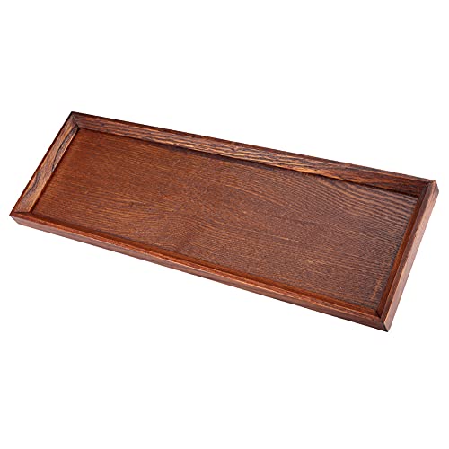 Servierplatte aus Holz – Serviertablett aus Holz für Tee-Set, Obst, Süßigkeiten, Lebensmittel, Heimdekoration (45 x 15 x 2 cm) von Boxwizard