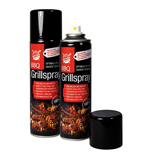 Boyens BBQ-Grillspray (2 Dosen) zum Grillen und Braten Pflegespray für Edelstahl und Gußeisen 200ml Dose Grillspray Trennspray Trennfett Trennmittel von Boyens