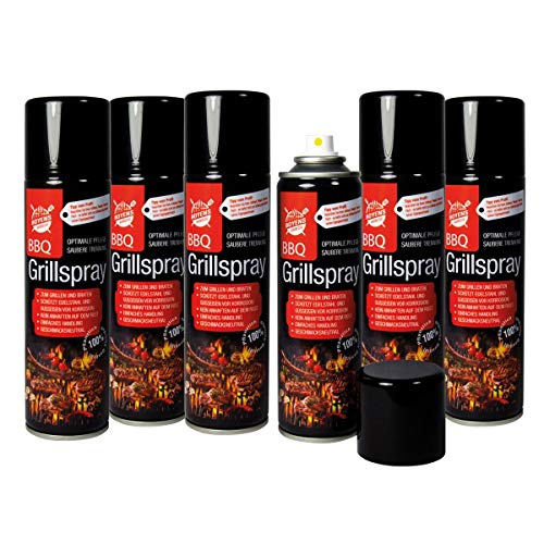 Boyens BBQ-Grillspray (6 Dosen) zum Grillen und Braten Pflegespray für Edelstahl und Gußeisen 200ml Dose Grillspray Trennspray Trennfett Trennmittel von Boyens