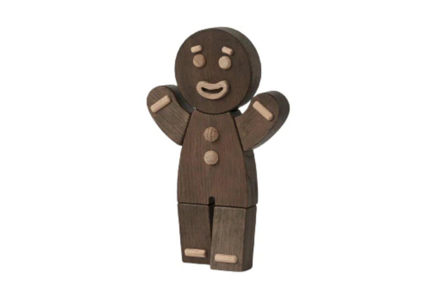 Boyhood Dekofigur Boyhood Gingerbread Man Holzfigur, Eiche Gebeizt, Groß von Boyhood